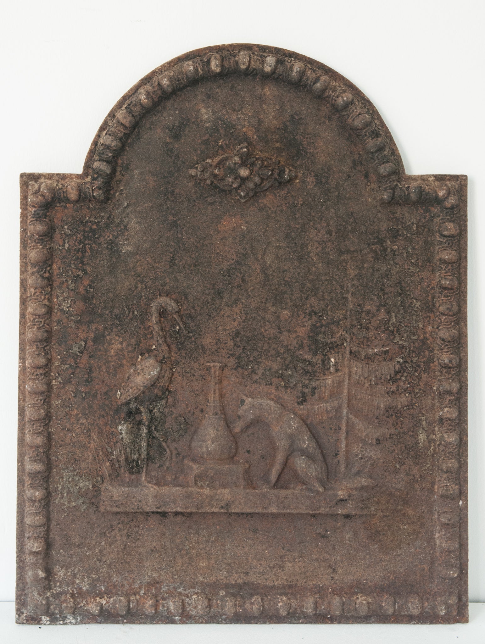 Iron Plaque - 'The Fox and the Stork' - Modern Decorative