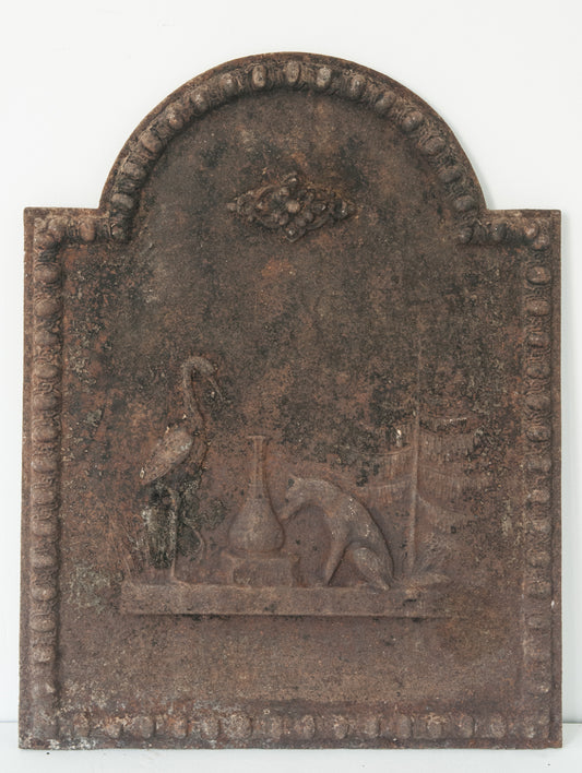 Iron Plaque - 'The Fox and the Stork' - Modern Decorative
