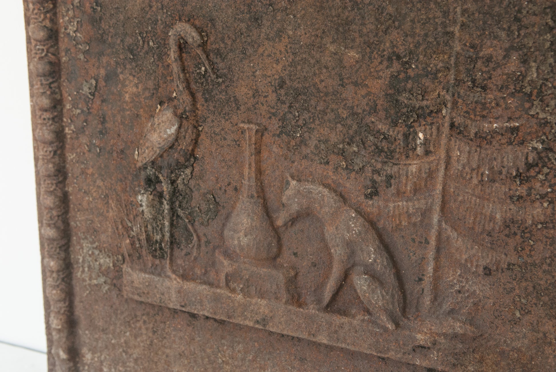 Iron Plaque - 'The Fox and the Stork' - Modern Decorative