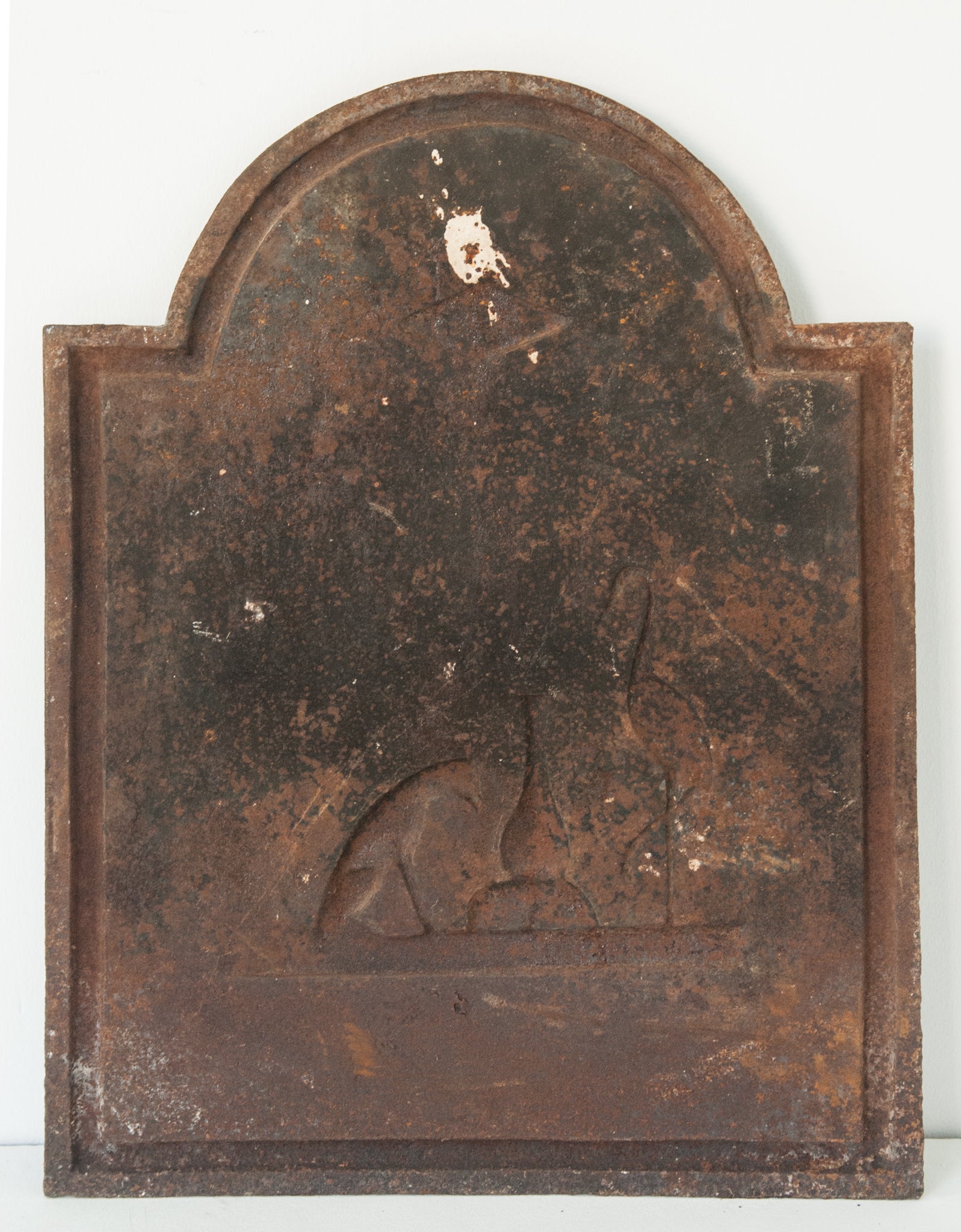 Iron Plaque - 'The Fox and the Stork' - Modern Decorative