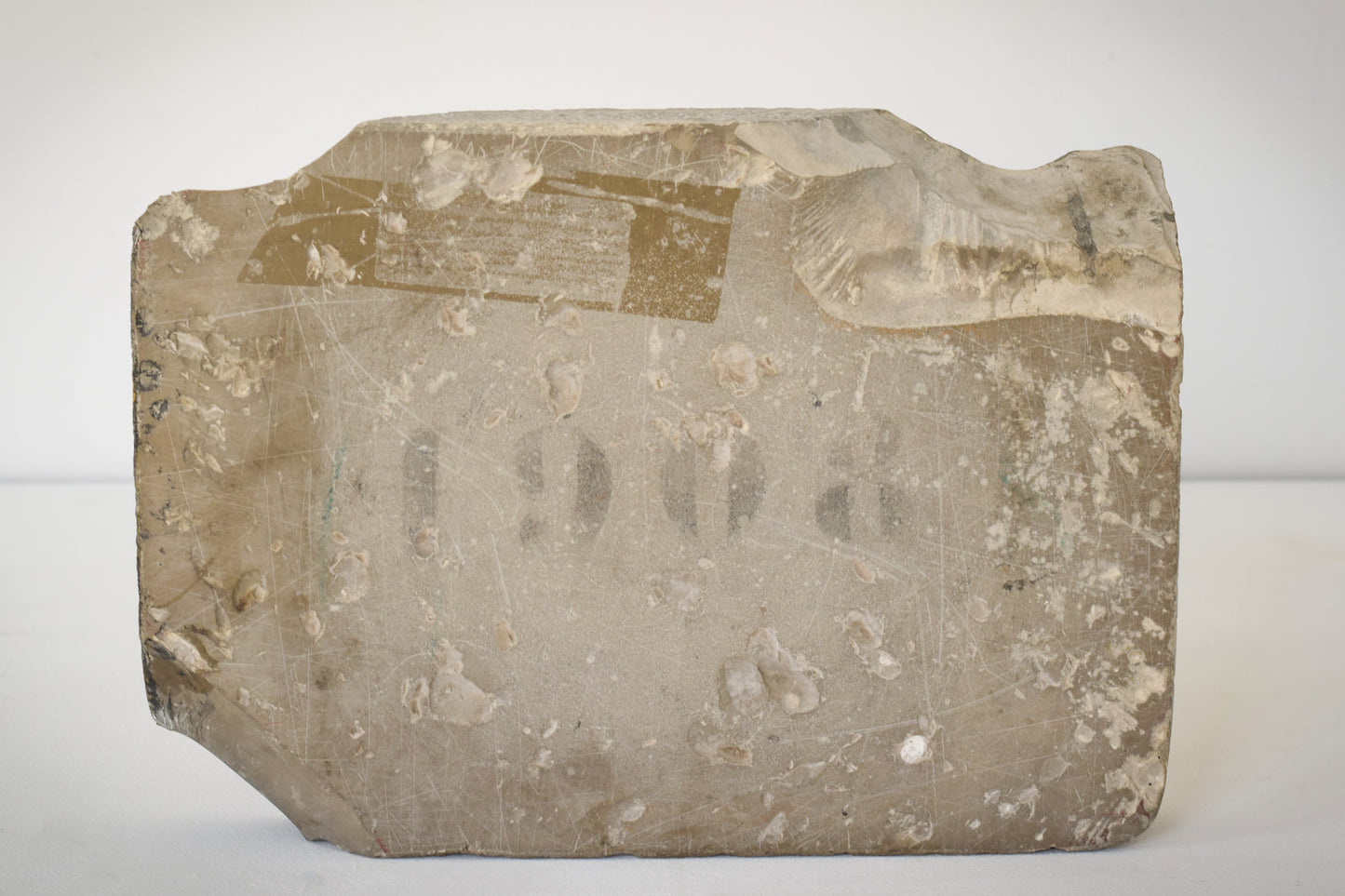 Lithographic Stone with drawings of Culinary Utensils as a design - Modern Decorative