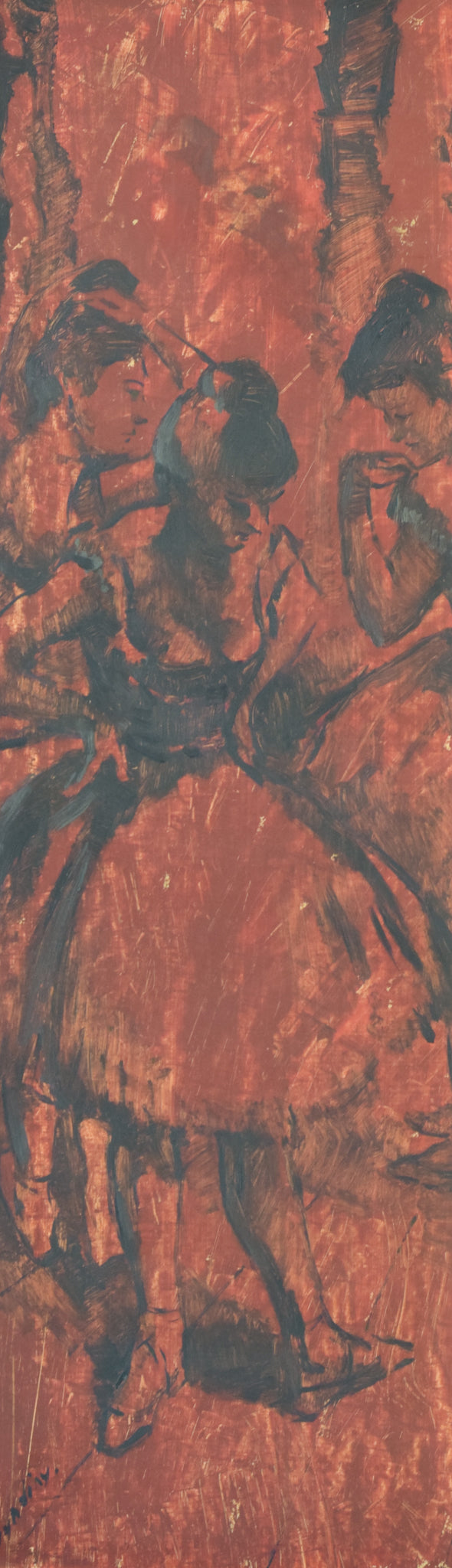 Two Paintings of Ballet Dancers in the Style of Edgar Degas - Modern Decorative