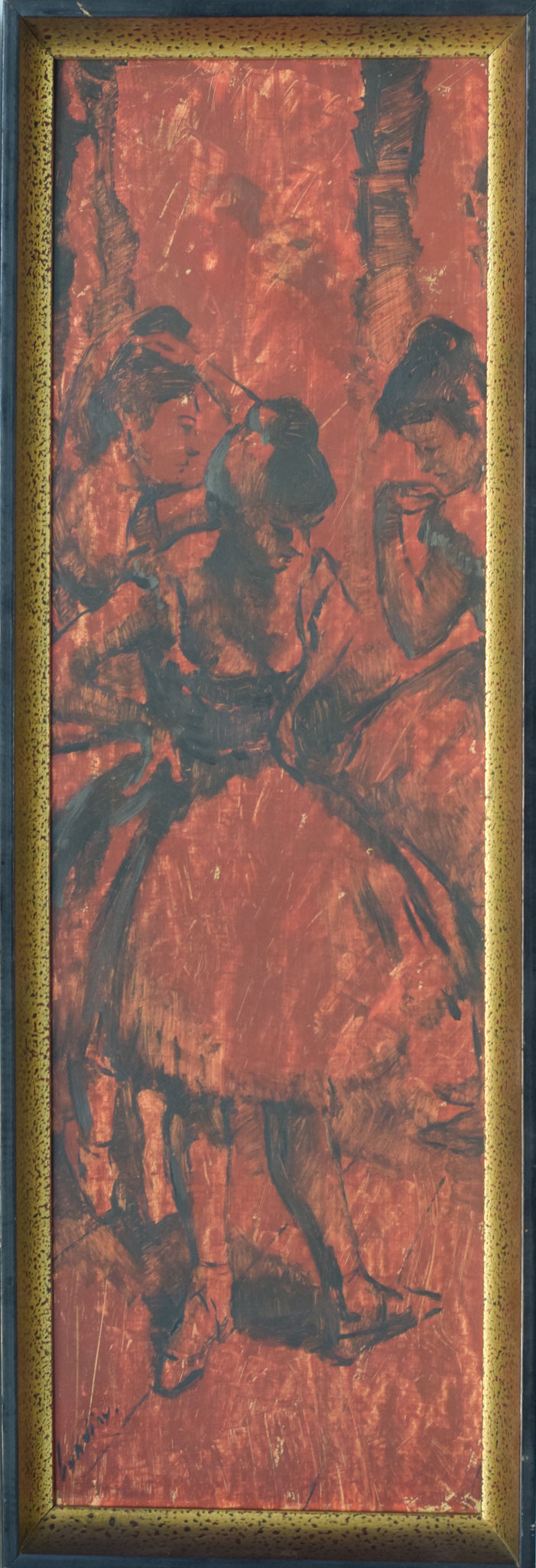 Two Paintings of Ballet Dancers in the Style of Edgar Degas - Modern Decorative