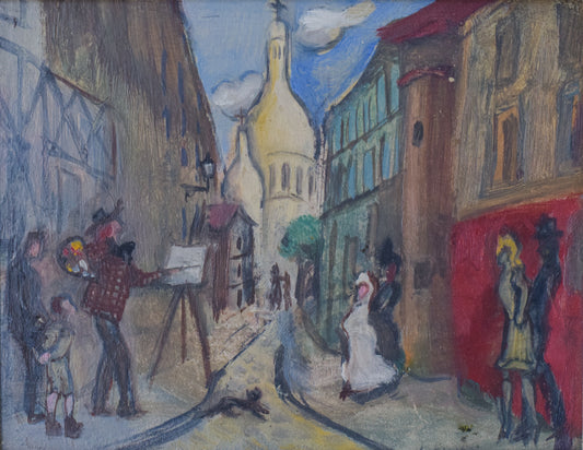 Montmartre Scene - Style of Michel Georges-Michel - Modern Decorative