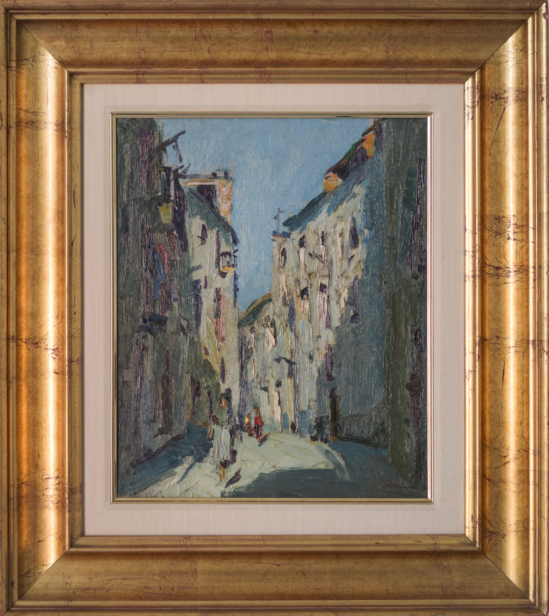 J. Mir - Street Scene on a Sunny Day - Modern Decorative