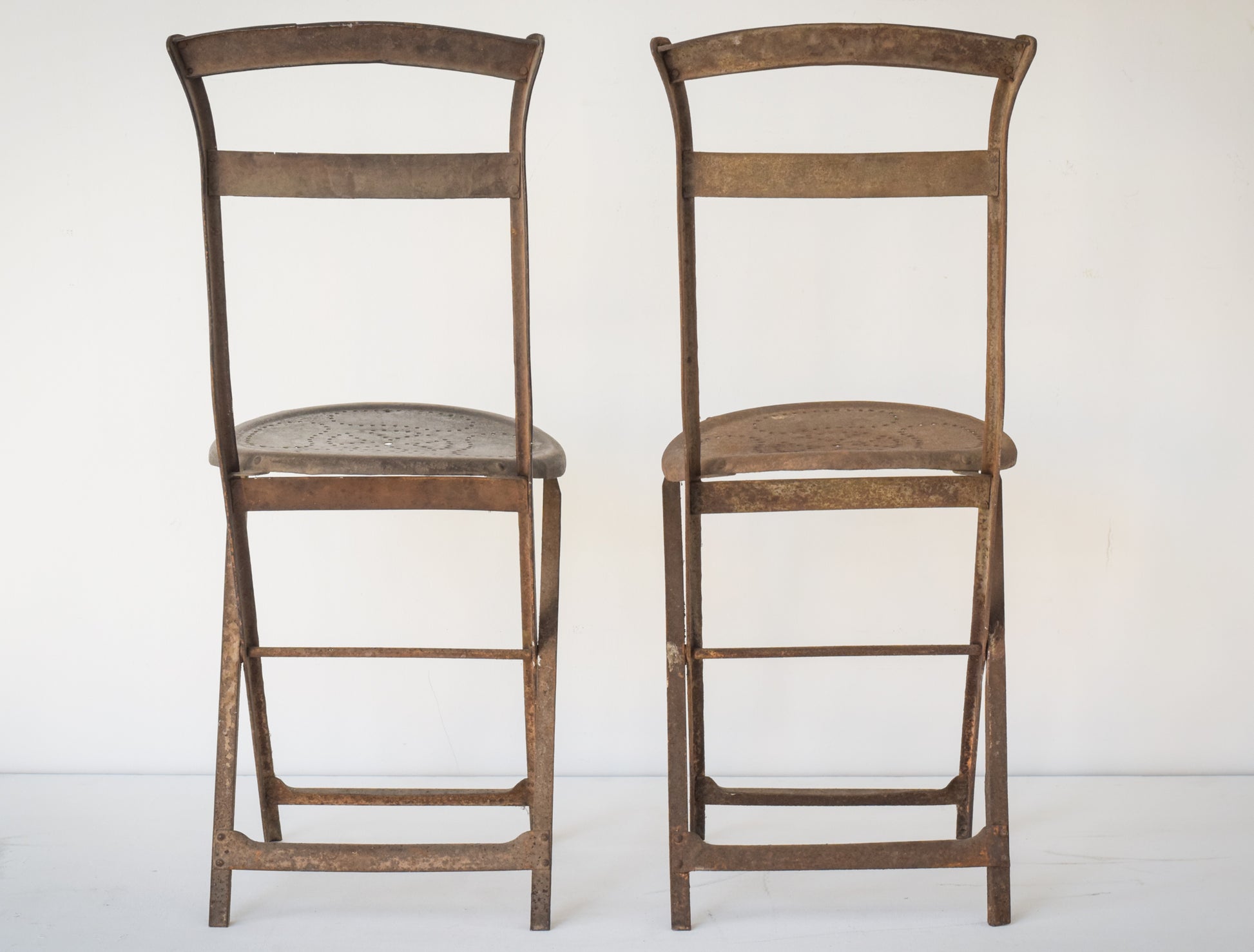 Pair - Elegant Antique French Folding Chairs - Modern Decorative