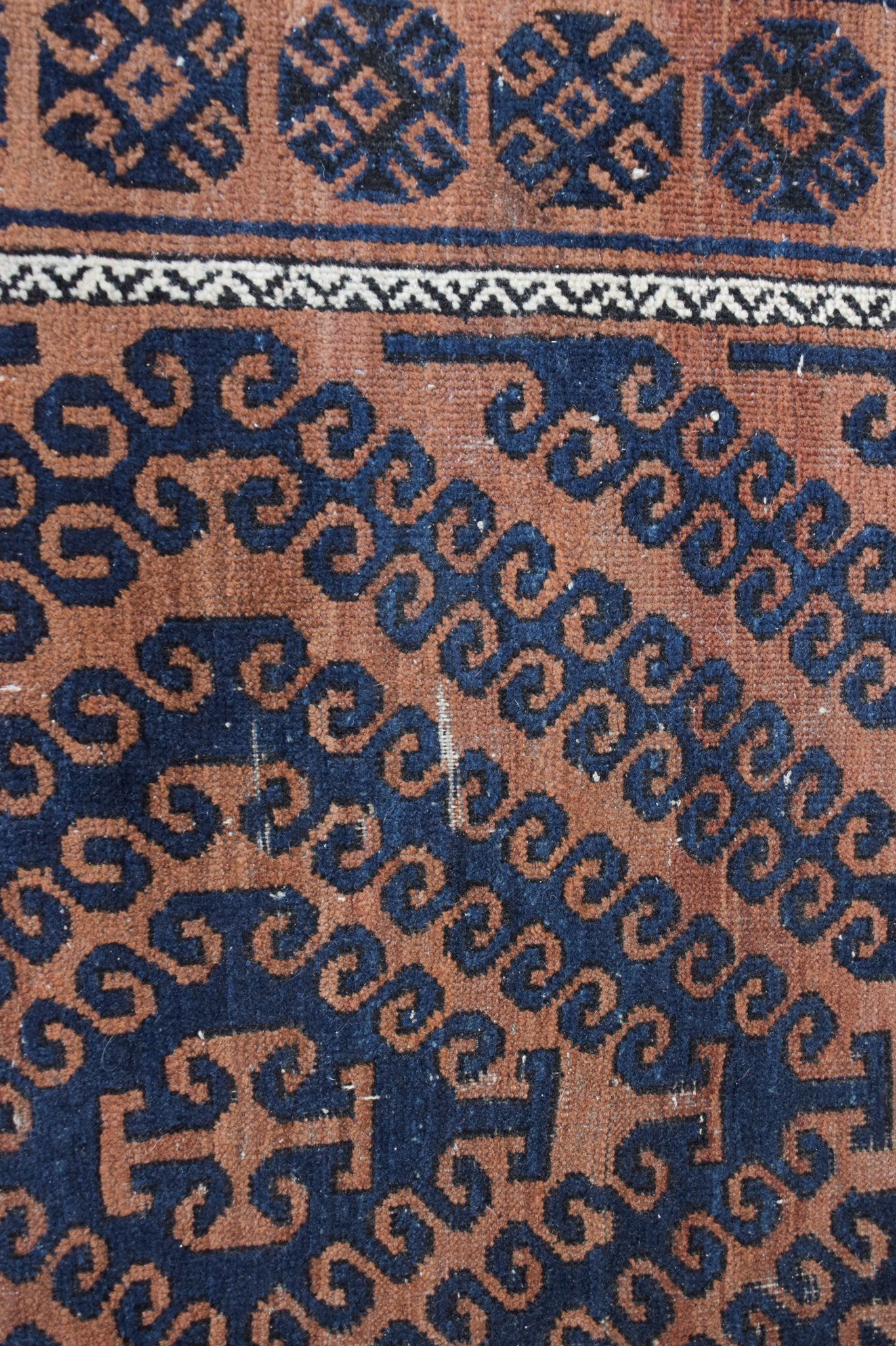 Handmade Rug with a Bold Geometric Design