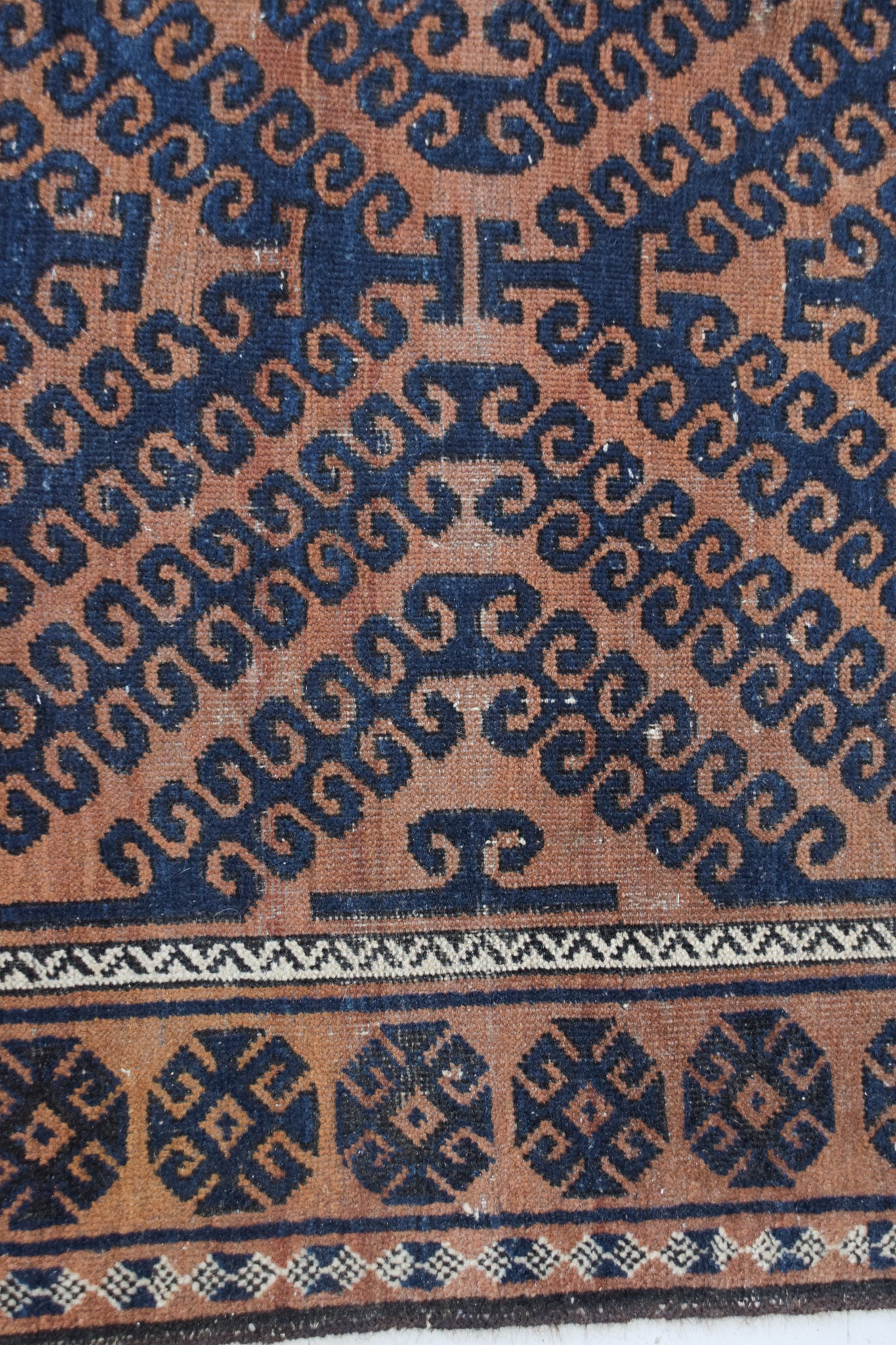 Handmade Rug with a Bold Geometric Design