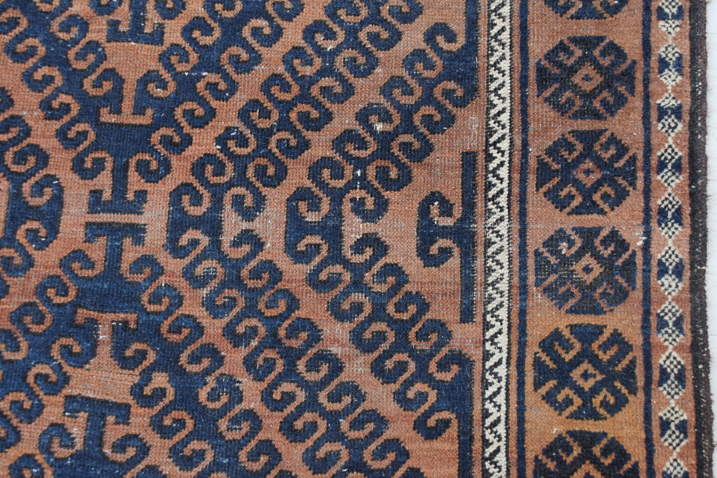 Handmade Rug with a Bold Geometric Design