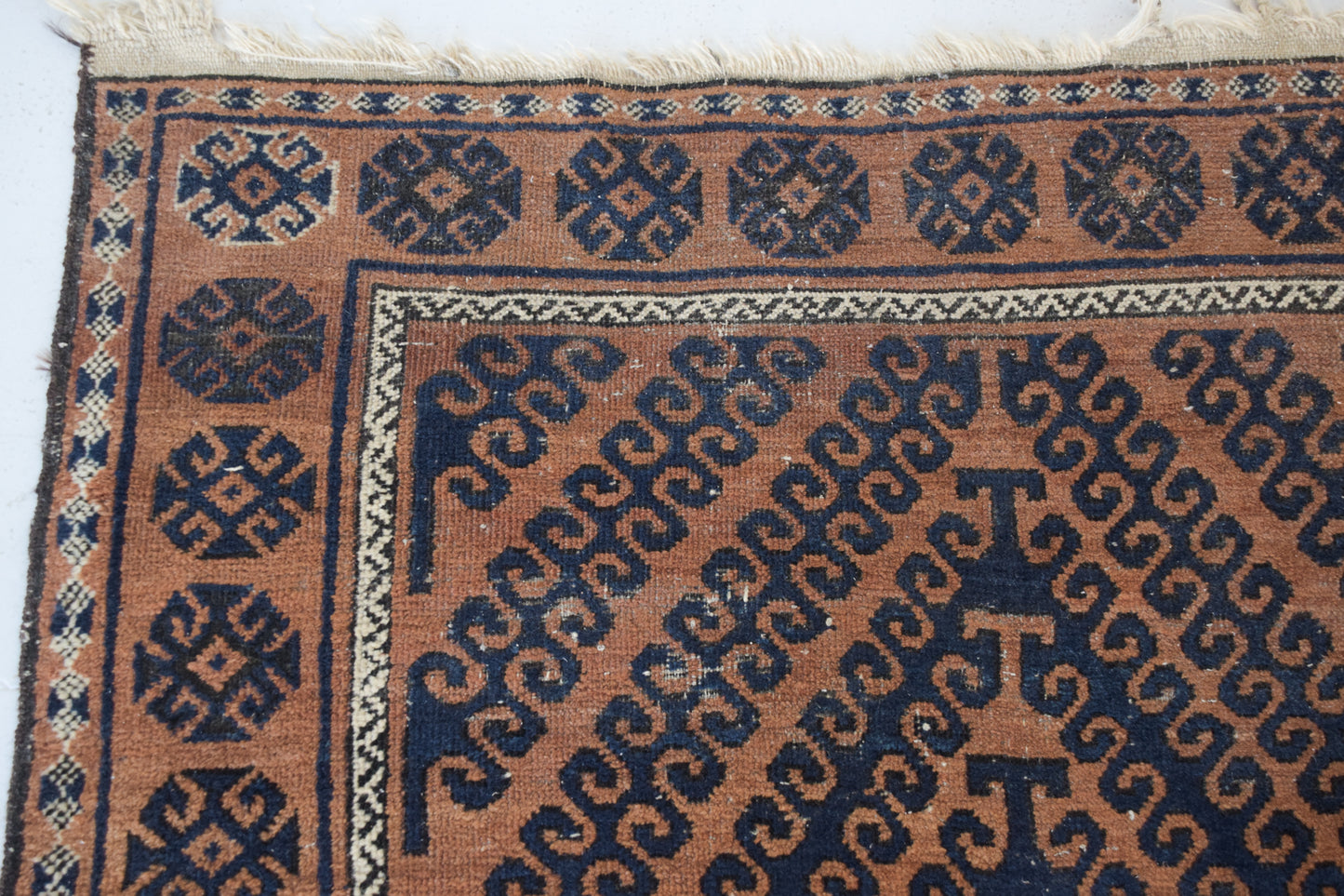 Handmade Rug with a Bold Geometric Design