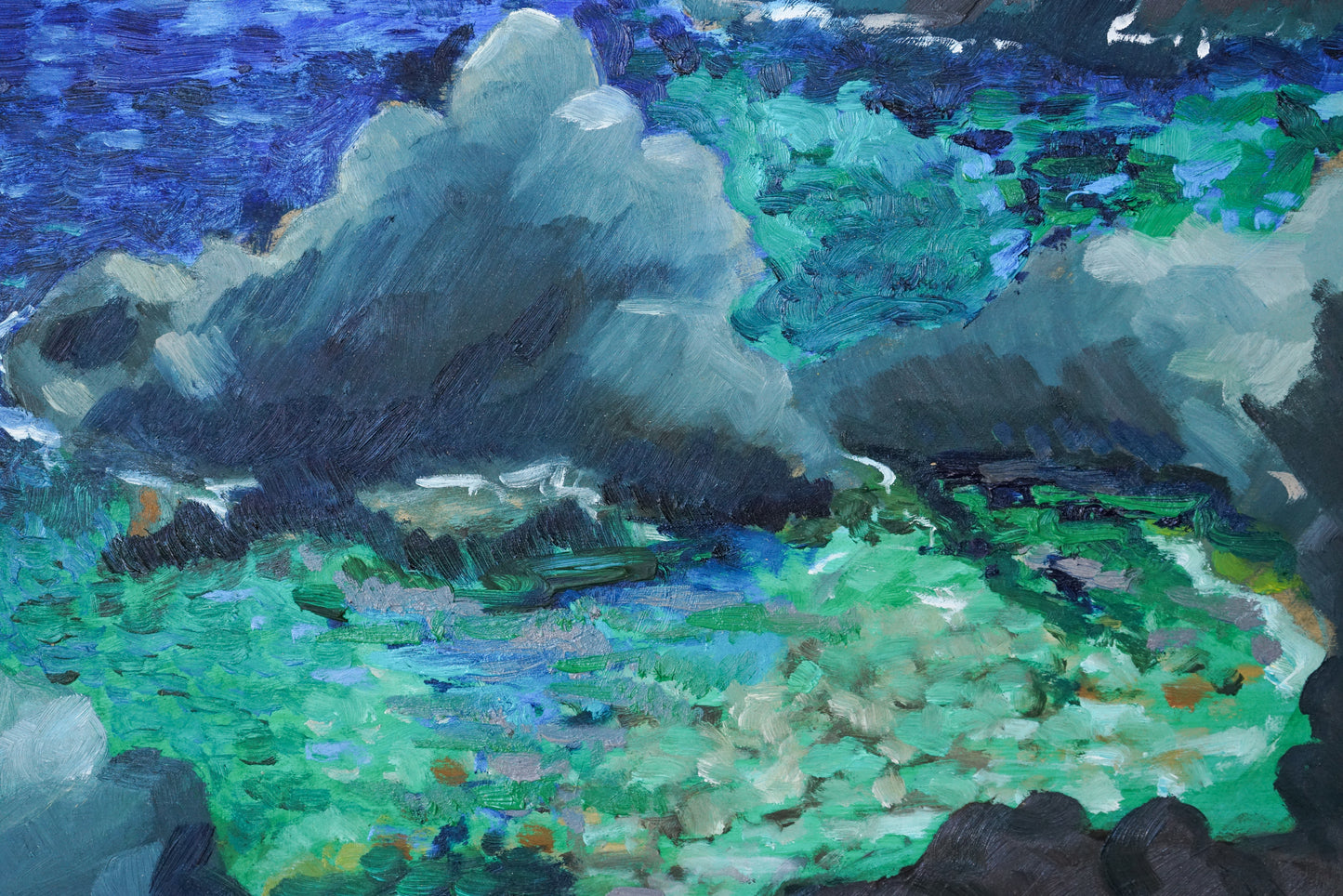 Fosca Bay - Costa Brava - En Plein Air Oil Study - Modern Decorative