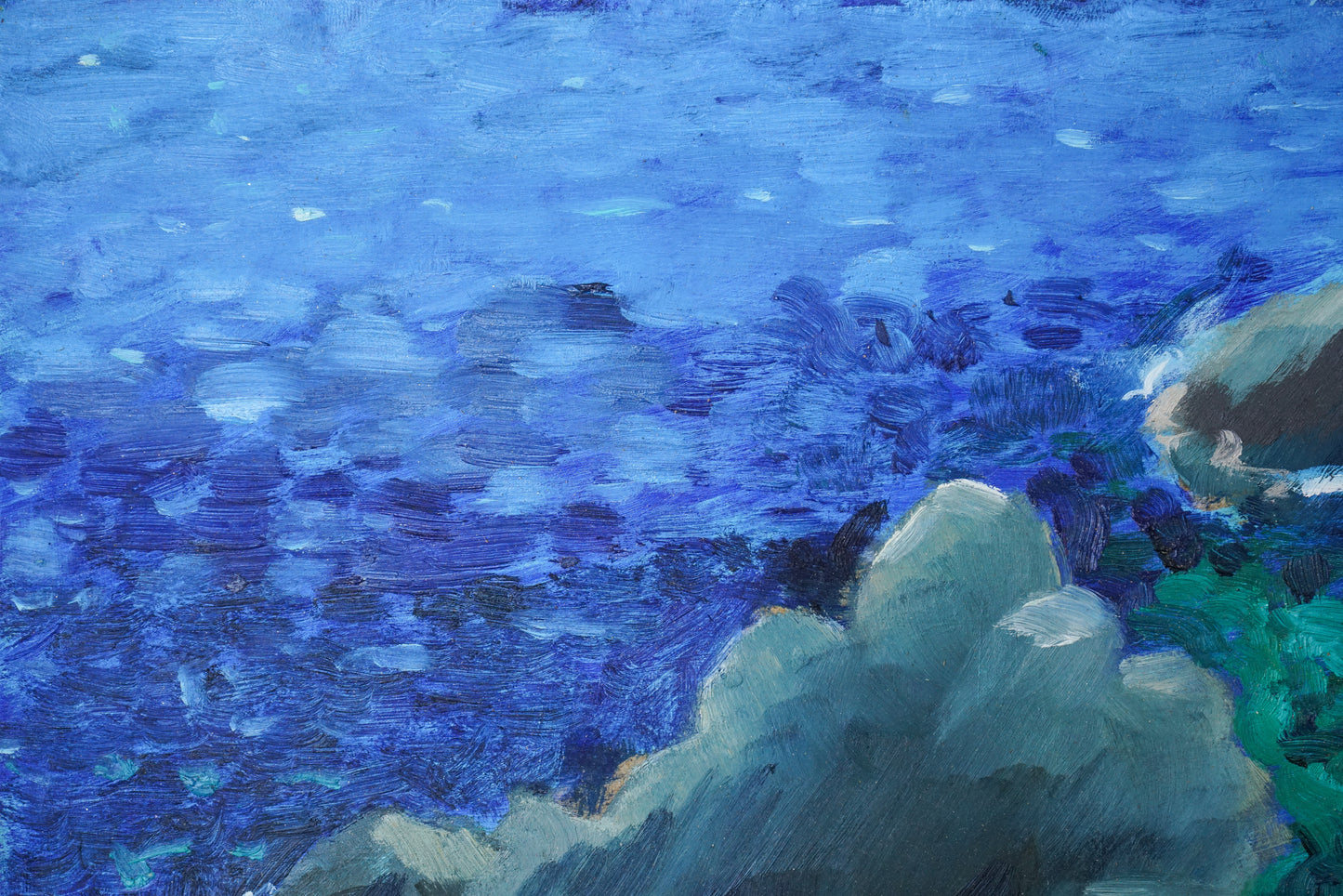 Fosca Bay - Costa Brava - En Plein Air Oil Study - Modern Decorative