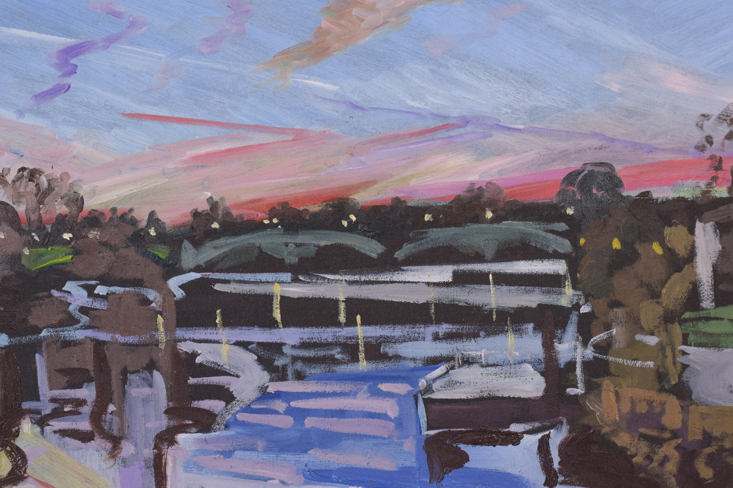 Sunset at White Cross Pub - Richmond, Towards St Margarets