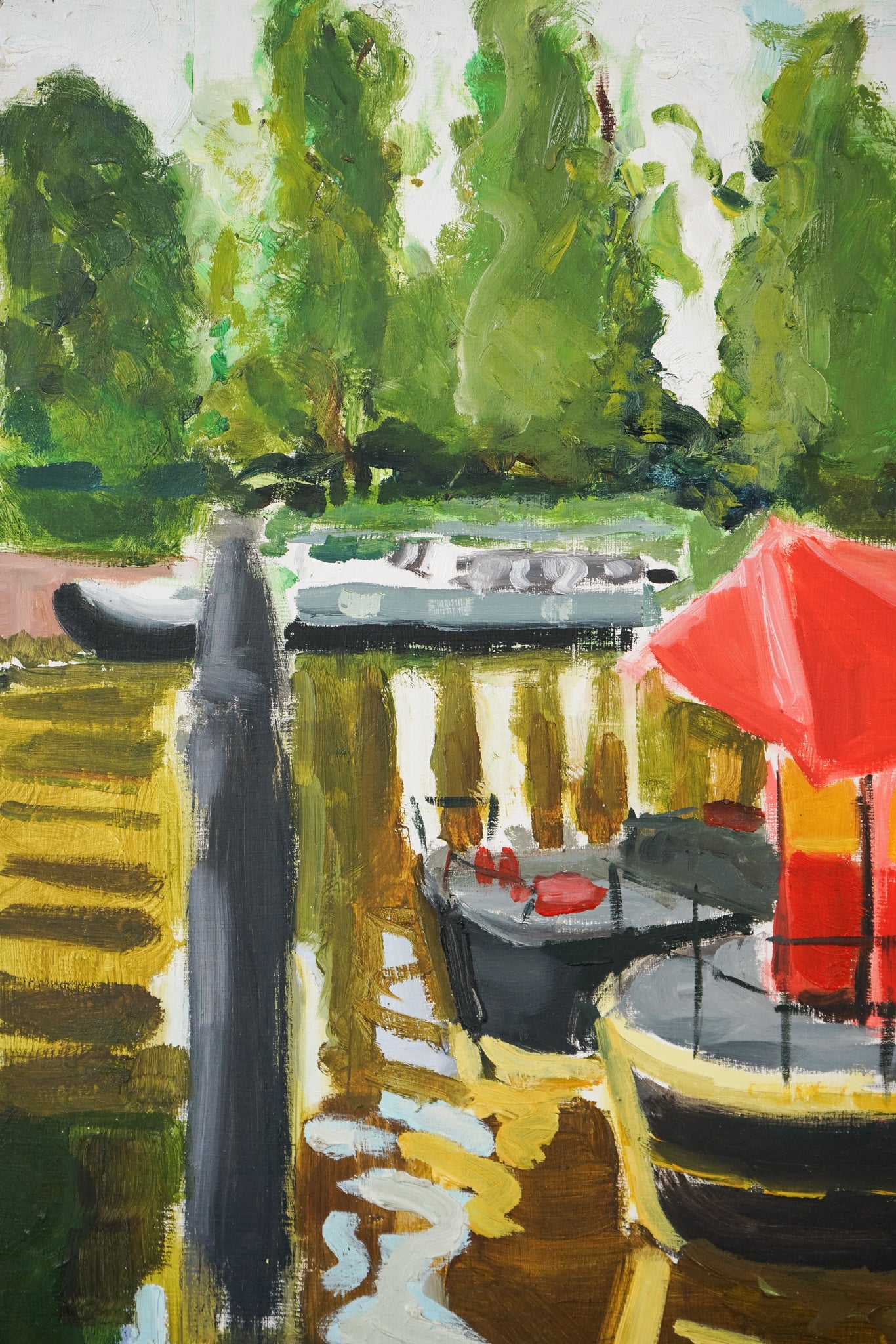 Puppet Theatre Barge - The Thames Richmond - Oil