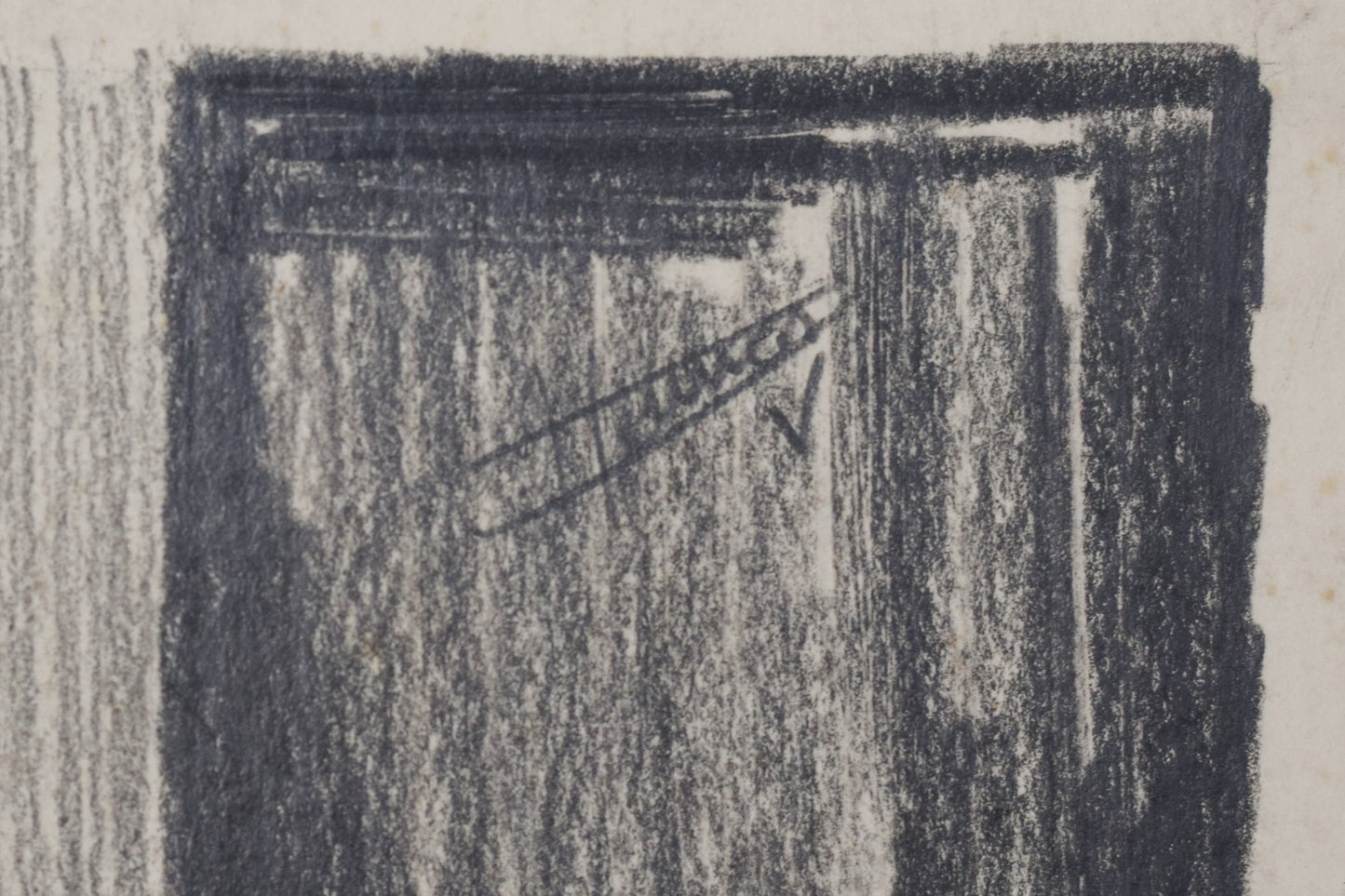 Post-War Drawing of Man, Guard and Cockerel - Modern Decorative