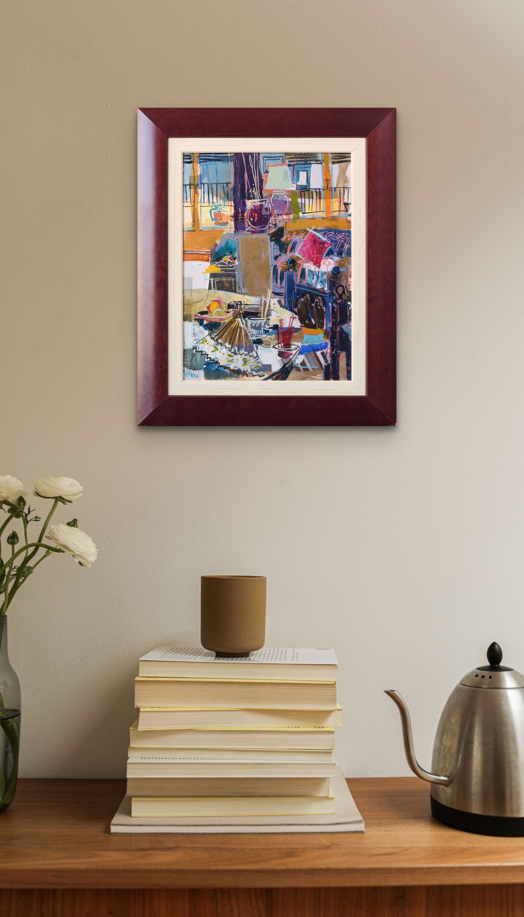 Abstract Expressionist Interior Collage - Modern Decorative