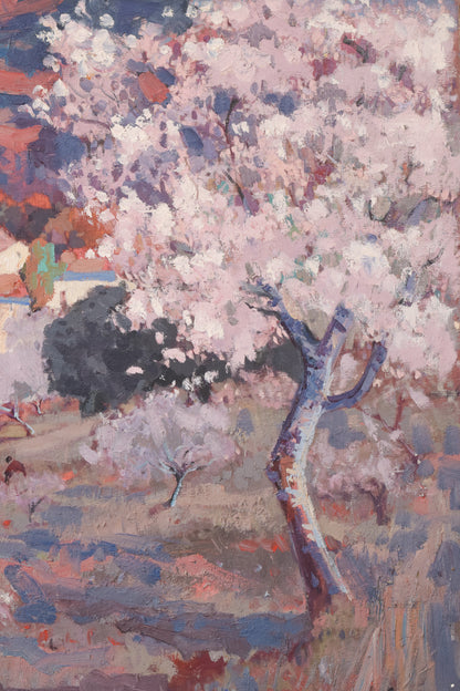 Josep Mas Pou - Almond Blossom - Framed