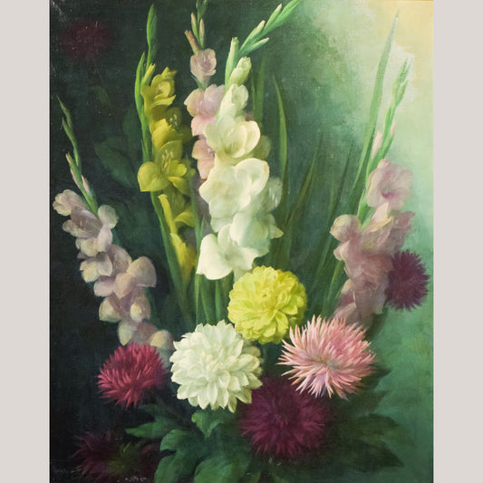 Radiant Flowers - Oil on Canvas