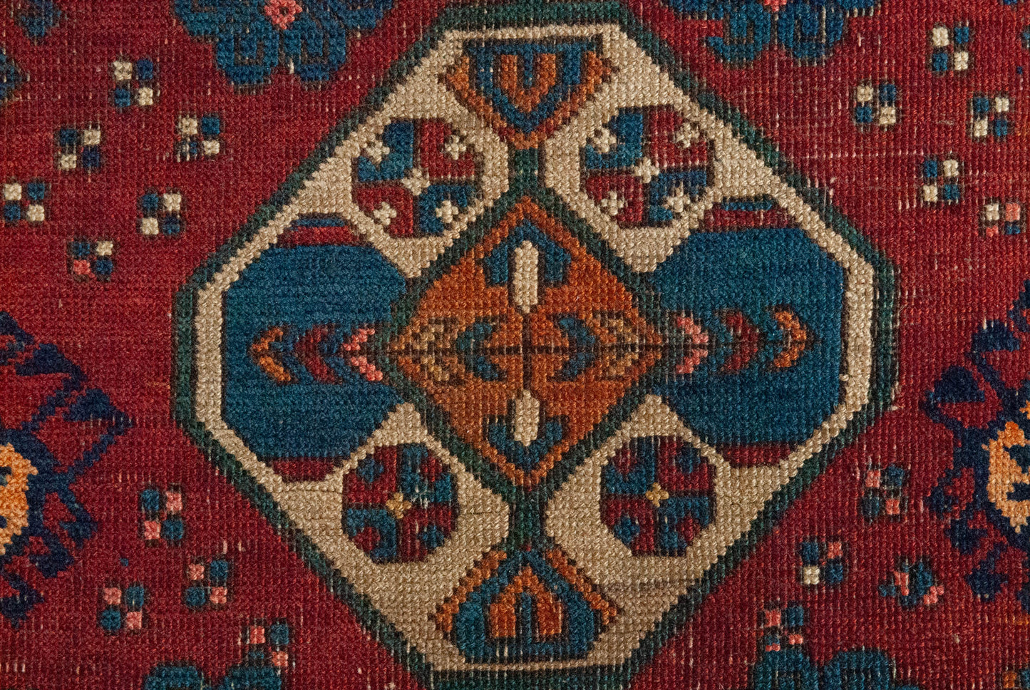 Antique Caucasian Tribal Rug - Handwoven