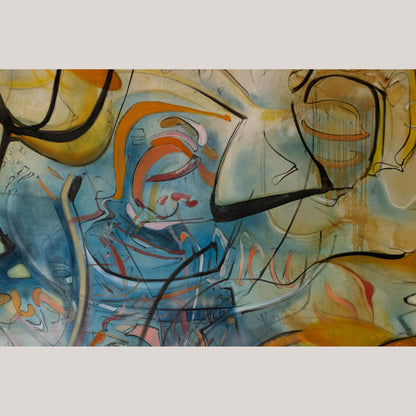 Palito Wood - Large Oil on Canvas