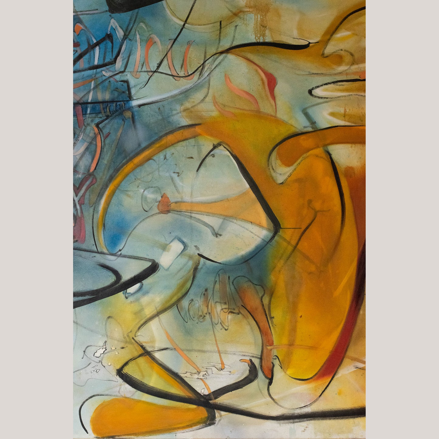 Palito Wood - Large Oil on Canvas