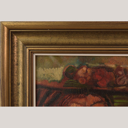 Couple Having Lunch - Oil on Canvas
