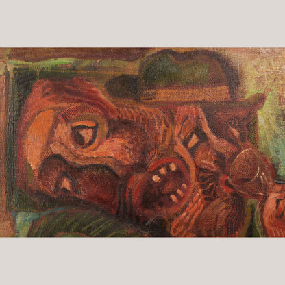 Couple Having Lunch - Oil on Canvas