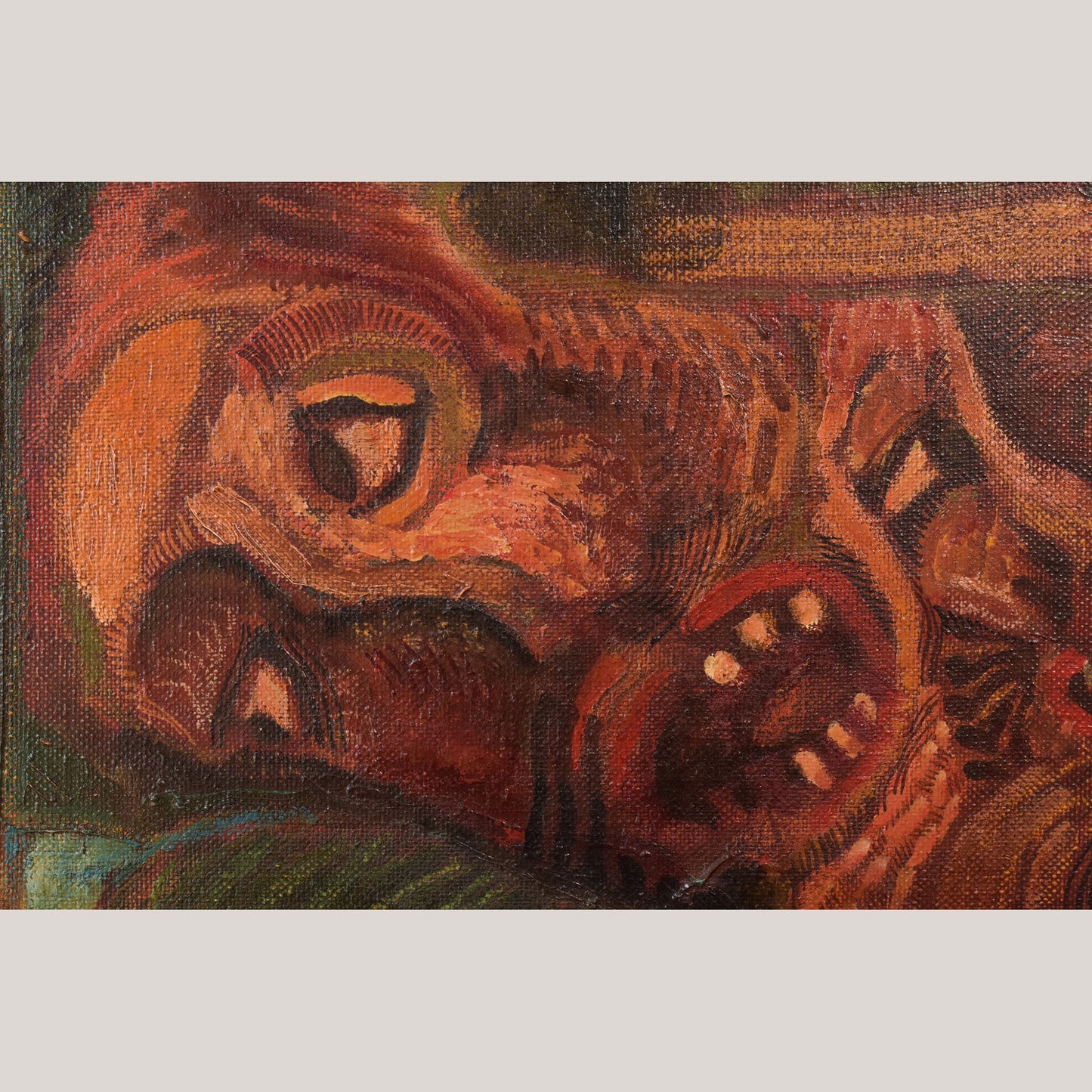Couple Having Lunch - Oil on Canvas