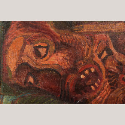 Couple Having Lunch - Oil on Canvas