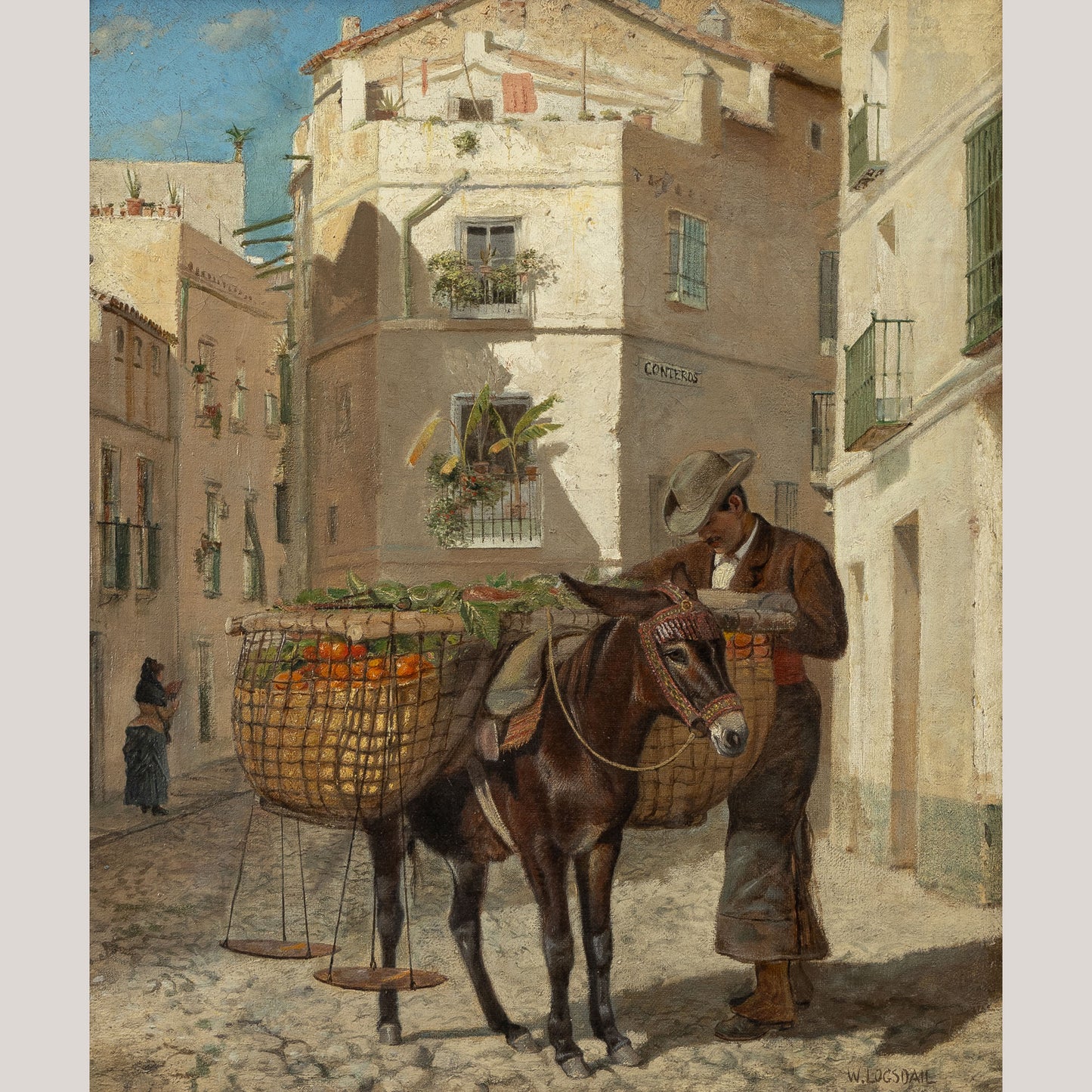The Orange Seller, Calle Conteros, Seville William Logsdail (1859–1944)