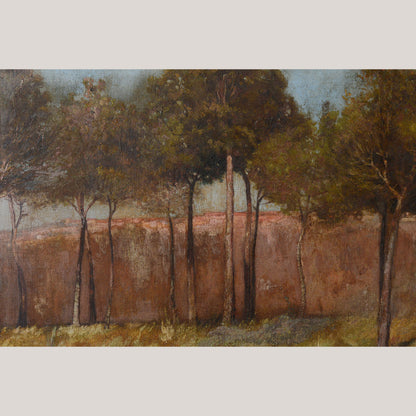 Golden Landscape with Distant Settlement, reminiscent of Orange Road, Tarpon Springs (c. 1893)