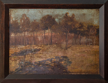 Golden Landscape with Distant Settlement, reminiscent of Orange Road, Tarpon Springs (c. 1893)