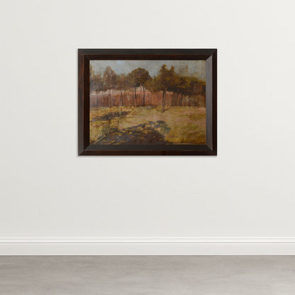 Golden Landscape with Distant Settlement, reminiscent of Orange Road, Tarpon Springs (c. 1893)