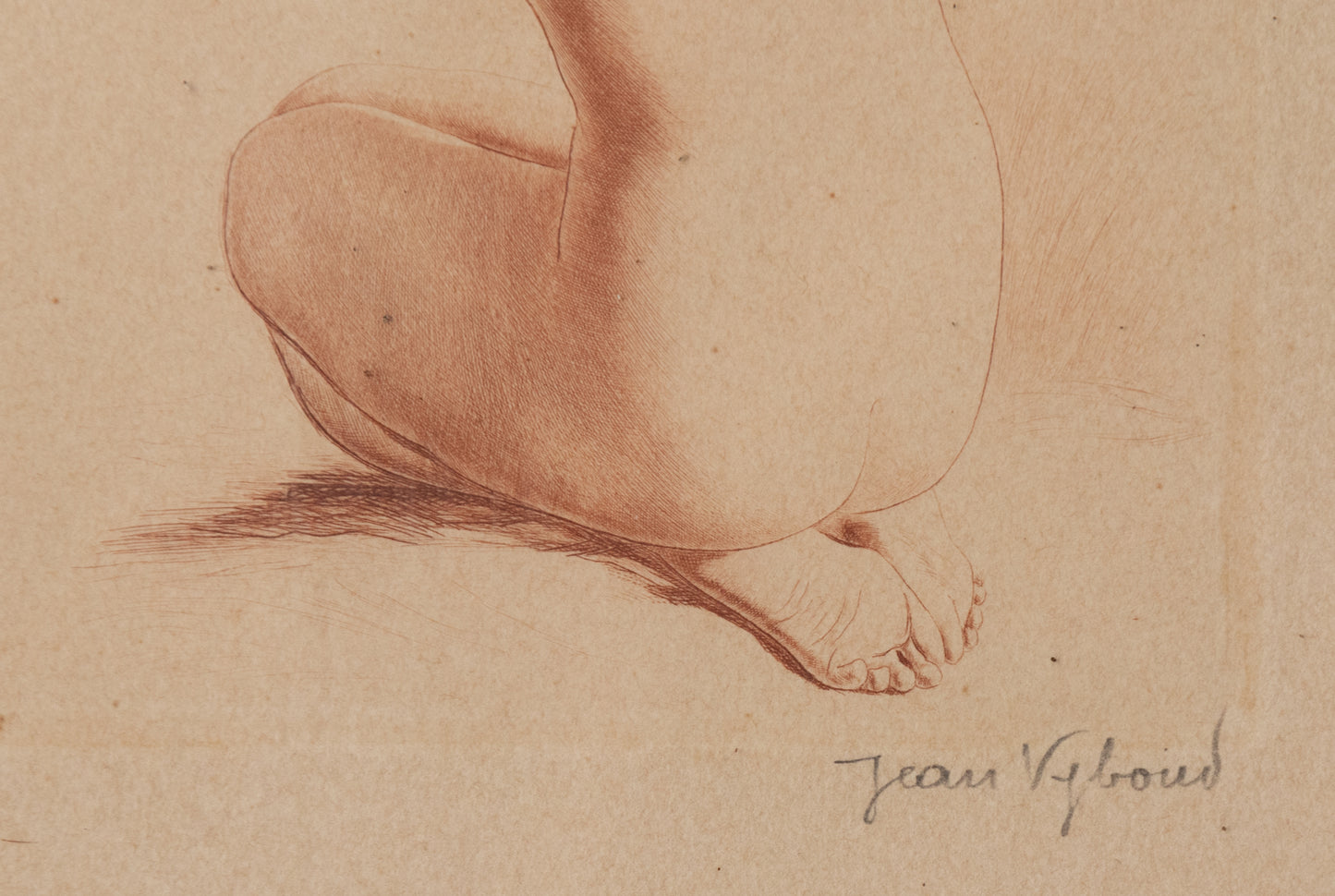 Jean Auguste Vyboud - Two Nude Life Studies