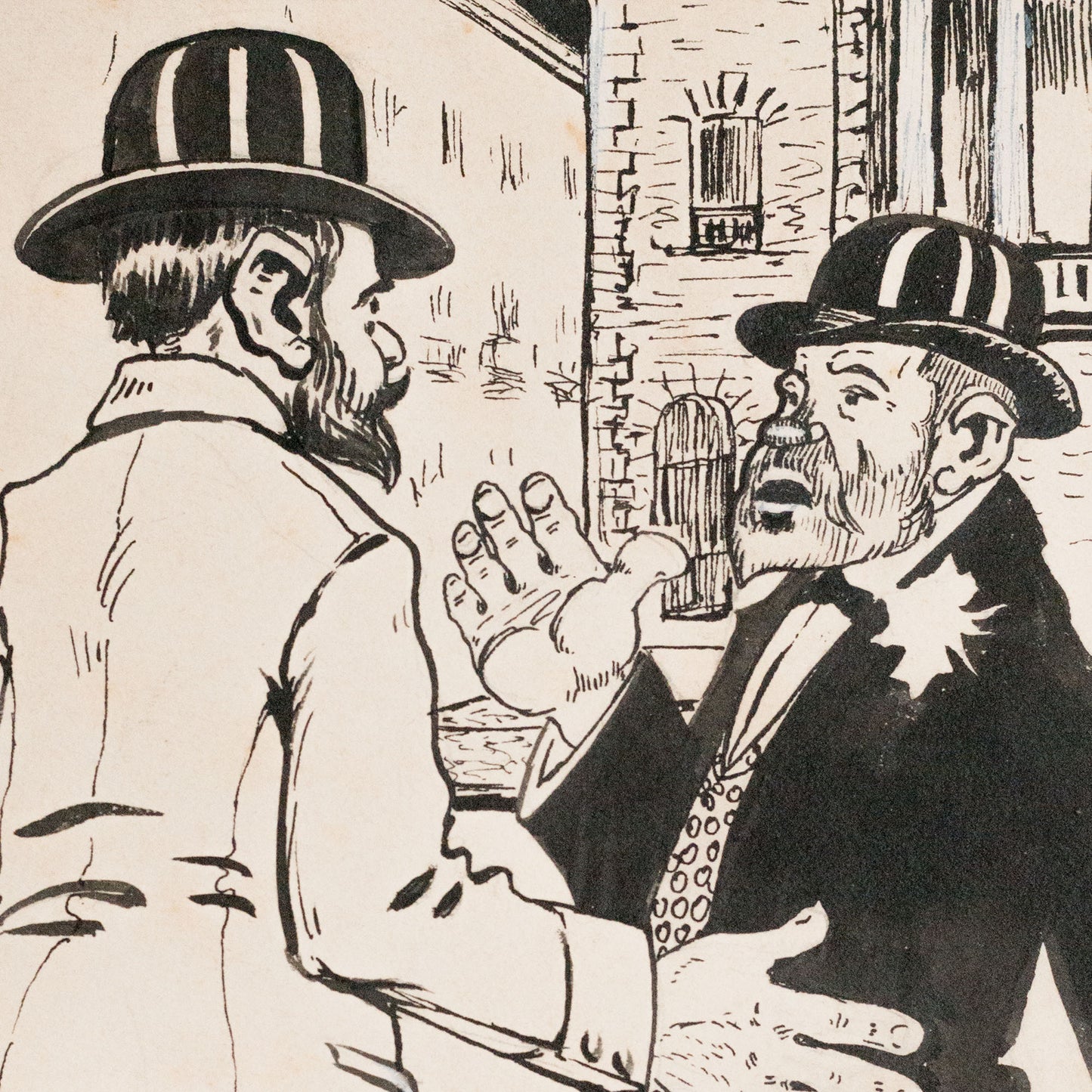 Spanish or Catalan Satirical Cartoon Studies – Unidentified Artists