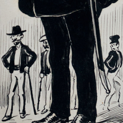 Spanish or Catalan Satirical Cartoon Studies – Unidentified Artists