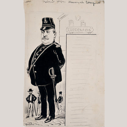 Spanish or Catalan Satirical Cartoon Studies – Unidentified Artists