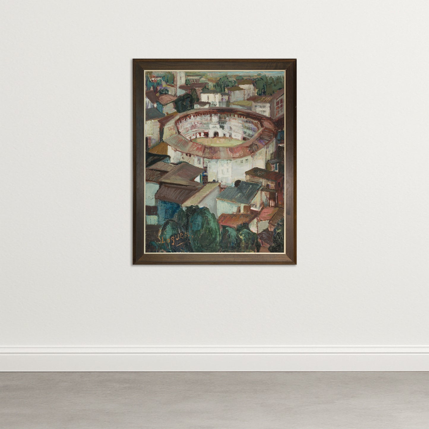 Impressionist oil painting with cubist Influence – Historic Bullring - Signed & Dated