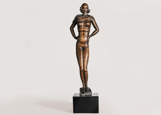 L. Garcia - Monceau - Female Nude with Draped Shawl