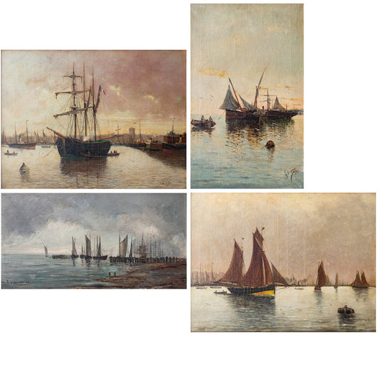 Collection of Four - 19th Century Marine Paintings  - Various Artists