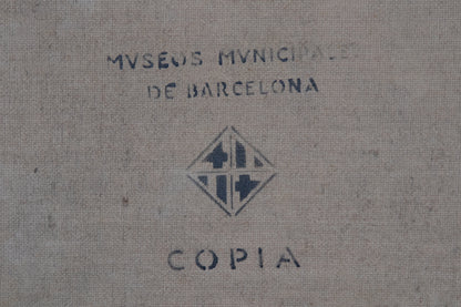 Jaquim Mir - Study of a Church - Stamped Reverse Mvseos Mvnicipa De Barcelona Copia