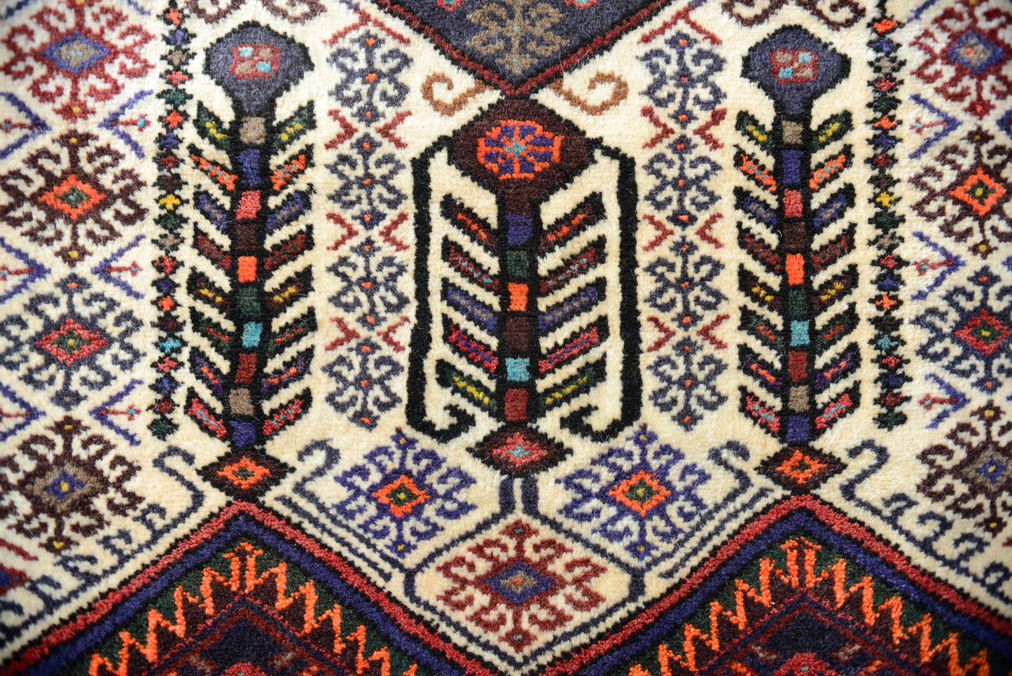 Handwoven - Cream Ground Vintage Persian Rug