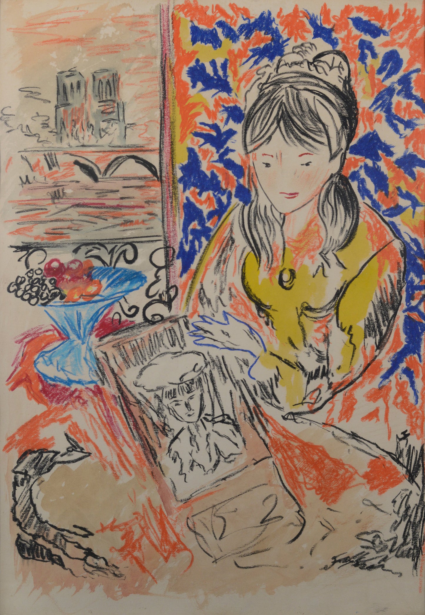 Henri Matisse - Follower - Crayon Study of a Girl