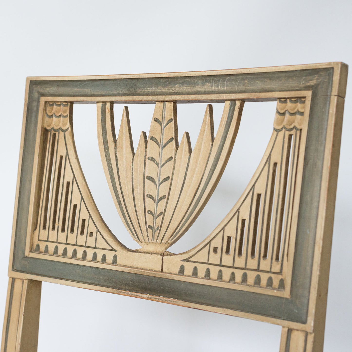 Set of Four Neoclassical Painted Dining Chairs