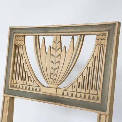 Set of Four Neoclassical Painted Dining Chairs