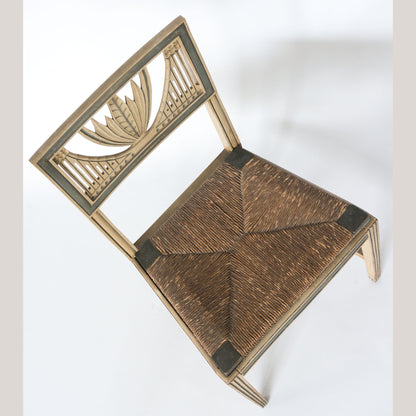 Set of Four Neoclassical Painted Dining Chairs