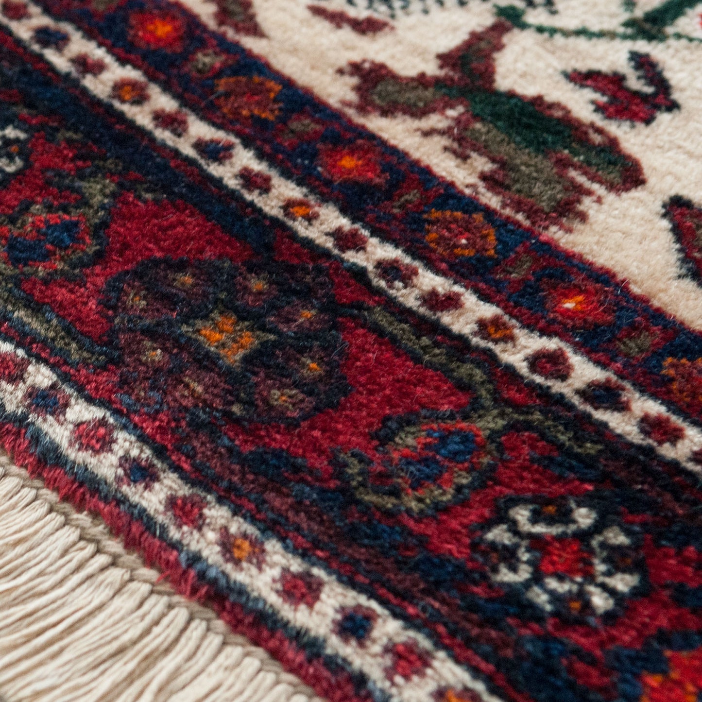 Vintage Hand-Knotted Rug with Tree of Life Design - 159 cm -124 cm