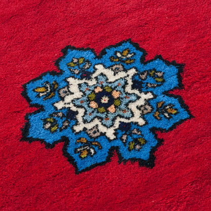 Vintage Hand-Knotted Moroccan Berber Wool Rug - 180 × 123 cm
