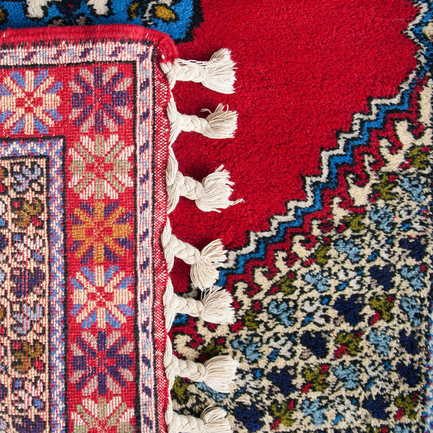 Vintage Hand-Knotted Moroccan Berber Wool Rug - 180 × 123 cm
