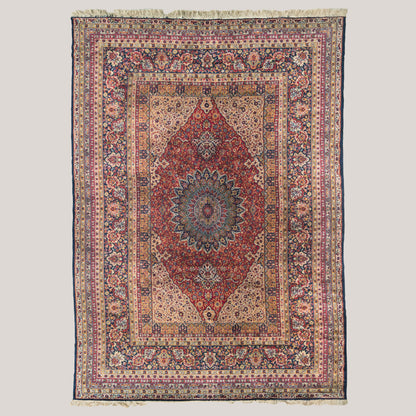 Large Vintage Hand-Knotted Kashan Rug 367 cm × 250 cm
